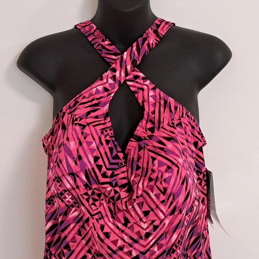 Swimsuits For All Aquabelle Pink & Purple One Piece Swimsuit NWT Size 20